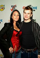 Photo of David Gallagher (7th Heaven tv series) and guest<br>at the 2004 Rock The Vote  Awards at the Hollywood Palladium