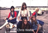 Runaways 1976 Joan Jett, Jackie Fox, Lita Ford, Sandy west, Cherie Currie<br> Chris Walter<br>