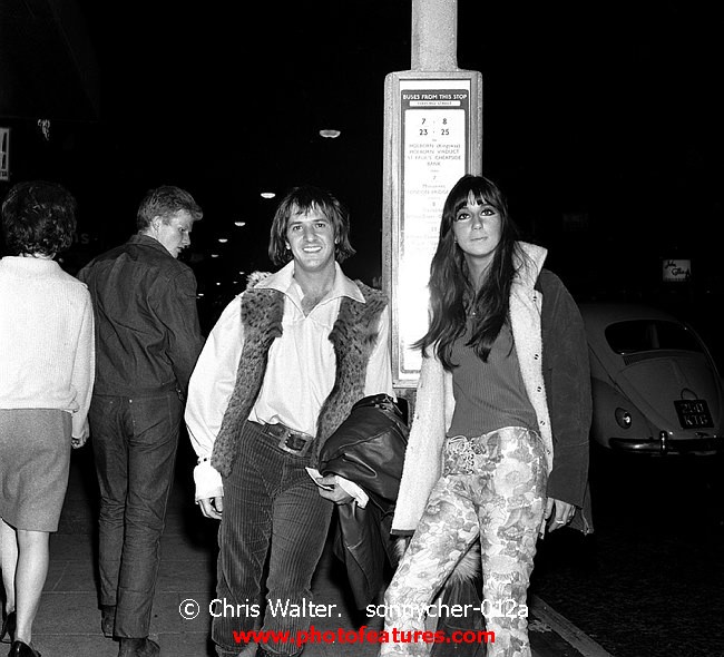 Photo of Sonny and Cher for media use , reference; sonnycher-012a,www.photofeatures.com
