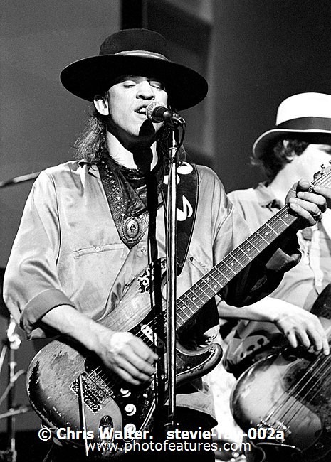 Photo of Stevie Ray Vaughan for media use , reference; stevie-ray-002a,www.photofeatures.com