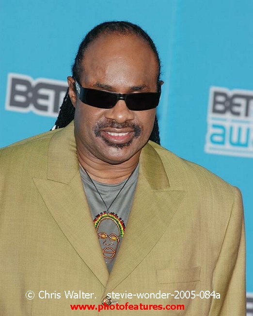Photo of Stevie Wonder for media use , reference; stevie-wonder-2005-084a,www.photofeatures.com