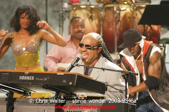 Photo of Stevie Wonder for media use , reference; stevie-wonder-2005-9546a,www.photofeatures.com