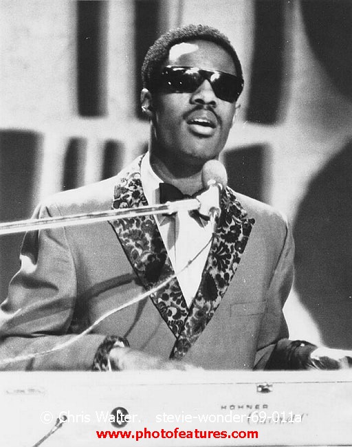 Photo of Stevie Wonder for media use , reference; stevie-wonder-69-011a,www.photofeatures.com