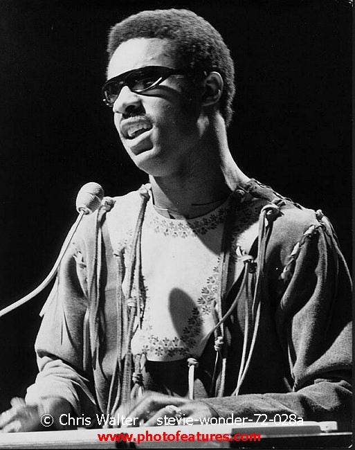 Photo of Stevie Wonder for media use , reference; stevie-wonder-72-028a,www.photofeatures.com