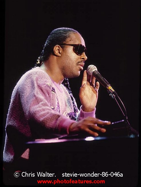 Photo of Stevie Wonder for media use , reference; stevie-wonder-86-046a,www.photofeatures.com