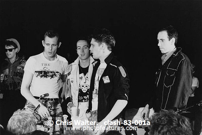 Photo of The Clash for media use , reference; clash-83-001a,www.photofeatures.com