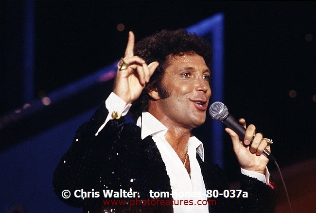 Photo of Tom Jones for media use , reference; tom-jones-80-037a,www.photofeatures.com