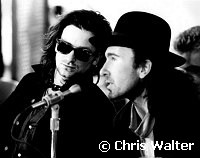 U2 1986 Bono and The Edge in Los Angeles for Amnesty Show<br> Chris Walter<br>