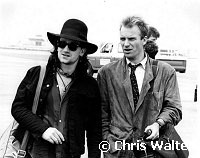 U2 1986 Bono and Sting at LAX for the Amnesty Show<br> Chris Walter<br>