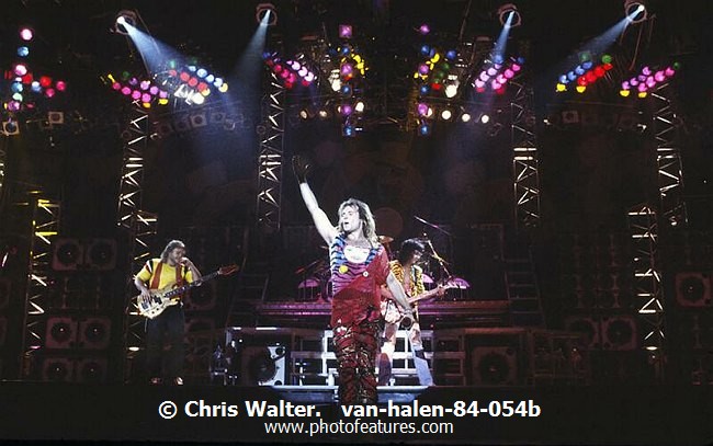 Photo of Van Halen for media use , reference; van-halen-84-054b,www.photofeatures.com