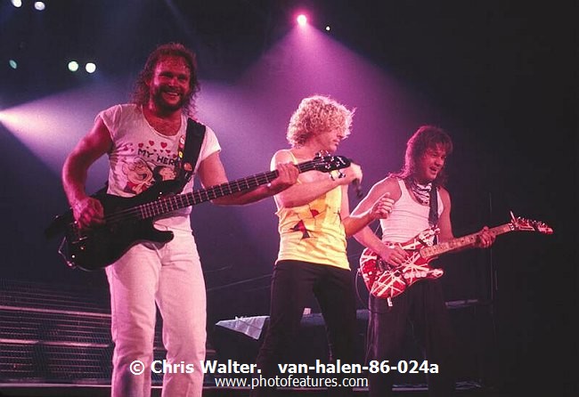 Photo of Van Halen for media use , reference; van-halen-86-024a,www.photofeatures.com