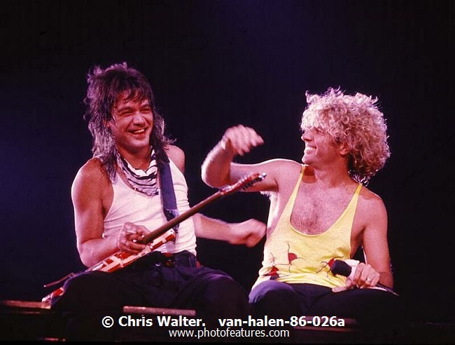 Photo of Van Halen for media use , reference; van-halen-86-026a,www.photofeatures.com