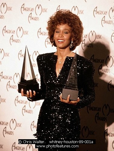 Photo of Whitney Houston by Chris Walter , reference; whitney-houston-89-001a,www.photofeatures.com