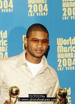 Photo of Usher at the 2004 World Music Awards at Thomas & Mack Arena in Las Vegas 15th September 2004. Photo by Chris Walter/Photofeatures , reference; DSCF0339a